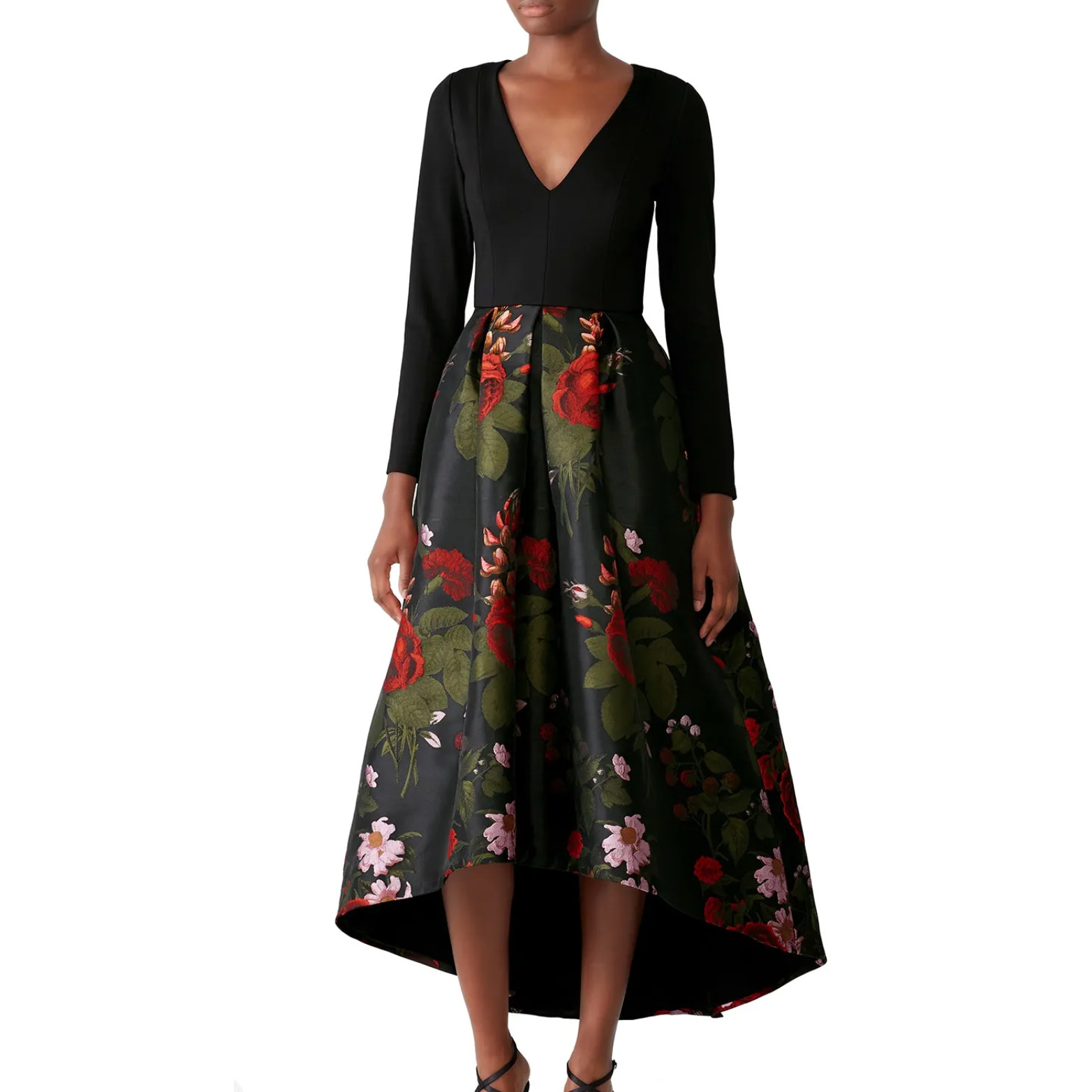 Hutch Black Floral Maxi Dress
